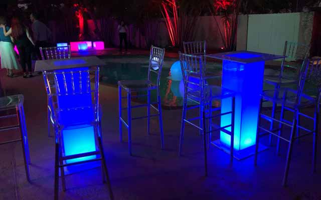 LED Bar Cocktail Seating Event Rentals