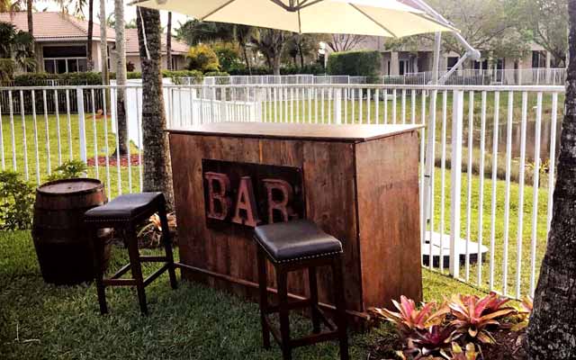 Wooden Rustic Bar Rentals