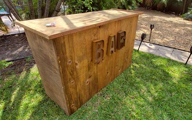 Wooden Rustic Bar Rentals