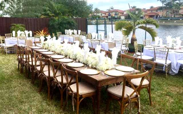 Farm Table & Chairs Event Seating Rentals